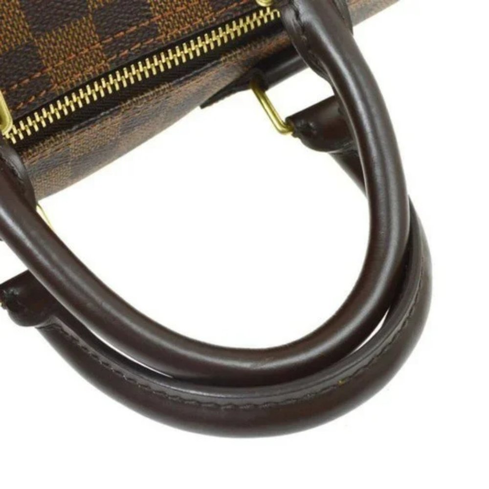 AUTHENTIC LOUIS VUITTON SPEEDY 25 HAND BAG PURSE DAMIER EBENE AA3079 - Picture 5 of 11